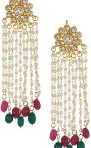 Imli Street Floral Jadau Earrings by Imli Street Alloy Jhumki Earring