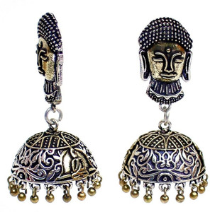 Jewels Gold Cubic Zirconia Alloy Jhumki Earring