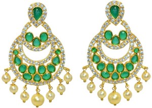 MP Fine Jewellery Beautiful Tops Zircon Alloy Chandbali Earring