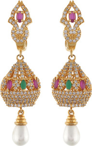 Aarushi Sparkling Cubic Zirconia Alloy Jhumki Earring