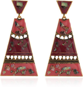 Insia Turkish Blush Alloy Chandelier Earring