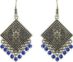 Waama Jewels Party wear Christmas New Year Carnival Gift Pearl Brass Dangle Earring