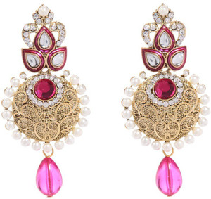 GoldNera Ruby Alloy Drop Earring