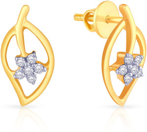 Malabar Gold and Diamonds E651988A Yellow Gold 18kt Diamond Stud Earring