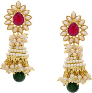 Hyderabad Jewels Beautiful Pearl Copper Jhumki Earring
