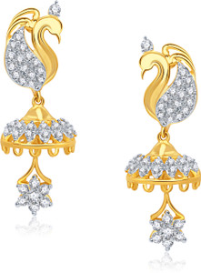 VK Jewels Cubic Zirconia Alloy Jhumki Earring