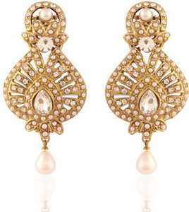 I Jewels Traditional Alloy Chandbali Earring