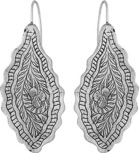 Voylla Artificial Classic Oxidized Brass Dangle Earring