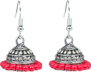 Sansar India Beaded Jhumka Alloy Jhumki Earring