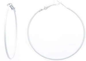 GoldNera White Bite Small Size Alloy Hoop Earring