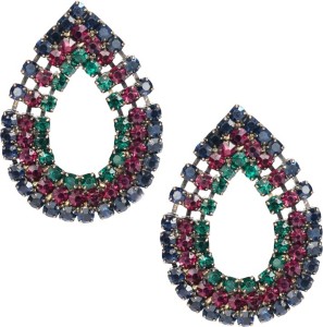 Jazz Jewellery Multicolor AD CZ Stone Women Alloy Stud Earring