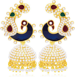 Jewels Guru Diva Style Copper Jhumki Earring