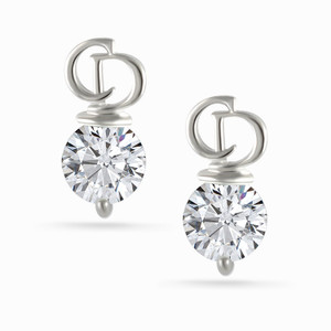 Sarah Rhinestone Metal Stud Earring