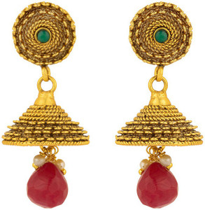 Rajwada Arts Traditional Ethnic Brass Jhumki Earring