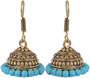 Waama Jewels Golden Brass Jhumki Earrings best for womens girls Womens Metal Jhumki Earring