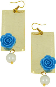 The Jewel Box Rose Brass Dangle Earring