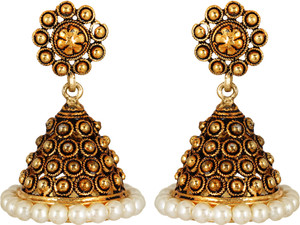 GoldNera Small Dome Alloy Jhumki Earring