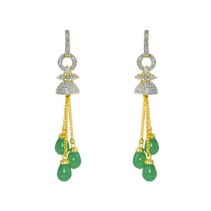 MP Fine Jewellery Real Look Elegant Tops For Women Zircon Alloy Drop Earring