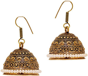 CTW Bali Style Oxidised Alloy Jhumki Earring