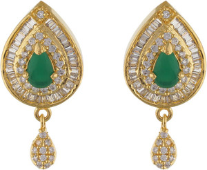 Aarushi Fashionable Cubic Zirconia Alloy Chandbali Earring