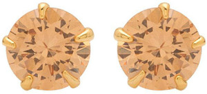 Voylla Artificial Classic Plain Cubic Zirconia Brass Stud Earring