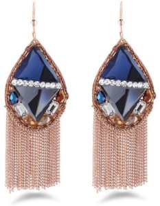 Jazz Jewellery Multicolor Traditional AD Stone Studded Antique Design Earrings Alloy Drop Earring