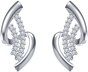 Kirati Cubic Zirconia Silver Stud Earring