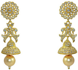 MP Fine Jewellery Traditional Exclusive Tops For Women Zircon Alloy Jhumki Earring