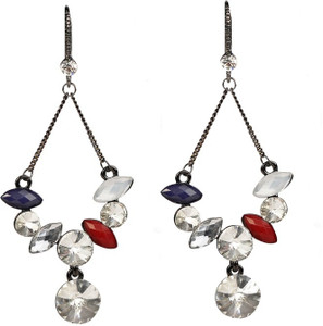Jazz Jewellery Wedding, Partywear Multicolour CZ Alloy Beautiful Girls Alloy Dangle Earring