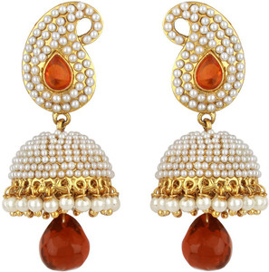 Jewels Guru Diva style Pearl Alloy Jhumki Earring