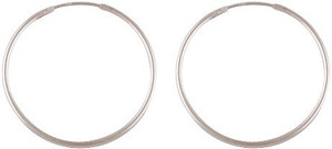 Silver Prince Designer Silver Hoop Earring