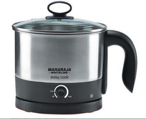 Maharaja Whiteline Easy Cook Ek 104 Electric Kettle1 2 L Black Metal Finish