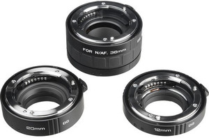 Kenko DG 12mm, 20mm, 36mm Set for Nikon F Adjustable Macro Extension Tube