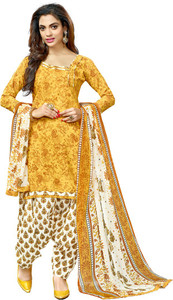 Saara Cotton Floral Print Salwar Suit Dupatta Material