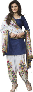 KRAZZYFORLOOK Cotton Polyester Blend Printed Salwar Suit Dupatta Material