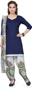 Ishin Crepe Printed Salwar Suit Dupatta Material