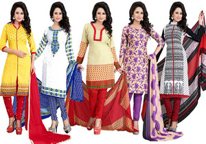 Ishin Crepe Printed Salwar Suit Dupatta Material