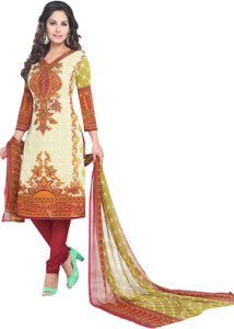 Ishin Crepe Printed Salwar Suit Dupatta Material
