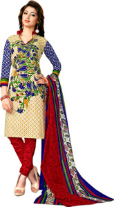 Drapes Cotton Printed Salwar Suit Dupatta Material