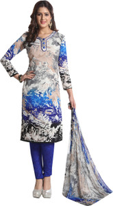 Ishin Crepe Printed Salwar Suit Dupatta Material