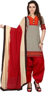 The Four Hundred Cotton Polyester Blend Printed Salwar Suit Dupatta Material