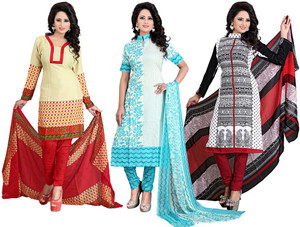 Ishin Crepe Printed Salwar Suit Dupatta Material