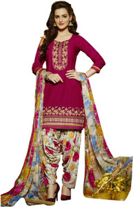 BanoRani Cotton Embroidered Salwar Suit Dupatta Material