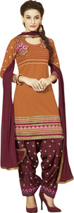 BanoRani Cotton Embroidered Salwar Suit Dupatta Material