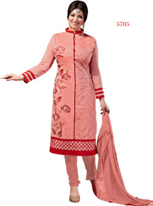 BanoRani Chanderi Embroidered Salwar Suit Dupatta Material