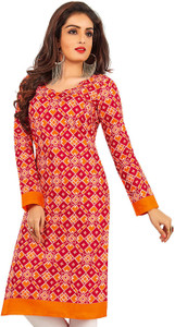Jevi Prints Cotton Geometric Print Kurti Fabric
