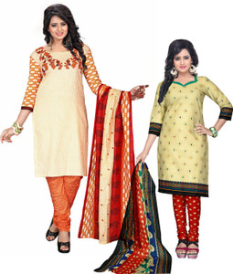 Drapes Cotton Printed Salwar Suit Dupatta Material
