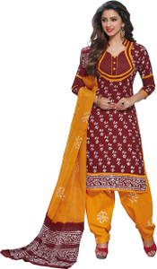 Giftsnfriends Cotton Printed Salwar Suit Dupatta Material
