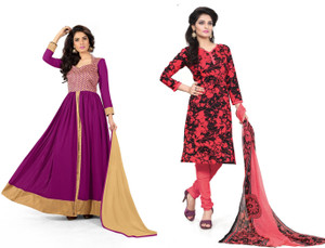 BanoRani Georgette Printed Salwar Suit Dupatta Material