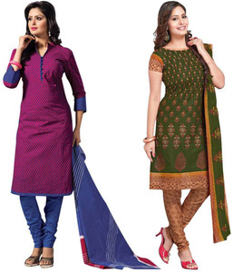 Drapes Cotton Printed Salwar Suit Dupatta Material